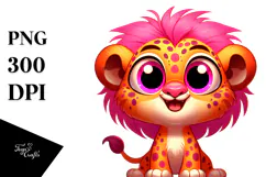 Colorful Baby Lion | Sublimation | Clipart. Product Image 1