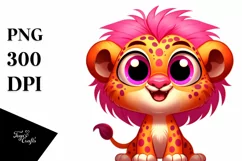 Colorful Baby Lion | Sublimation | Clipart. Product Image 3
