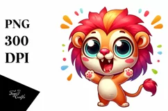Smiling Baby Lion | Sublimation,Clipart Product Image 1