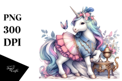Elegant Baby Unicorn PNG Product Image 1
