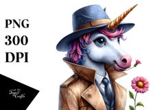 Expressive Unicorn Raincoat Clipart Product Image 3
