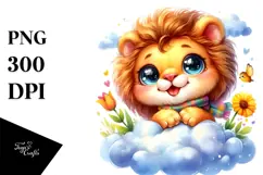 Smiling Baby Lion PNG Product Image 1