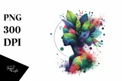 Abstract Vibrant Plant Leaves PNG Product Image 3
