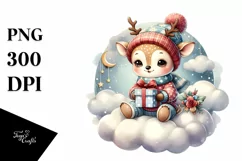 Vintage Cute Baby Deer PNG Product Image 3