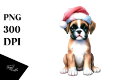 Pastel Boxer Christmas PNG Product Image 1