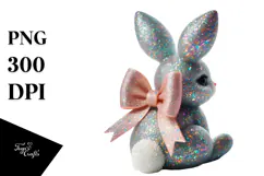 Colorful Vintage Bunny PNG Product Image 1