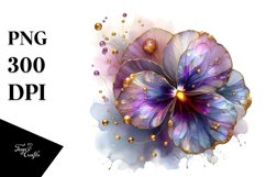 Watercolor Abstract Pansy | Clipart Product Image 1