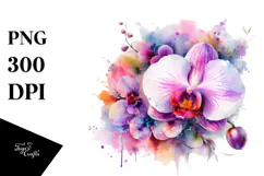 Vibrant Orchid Abstract PNG Product Image 1