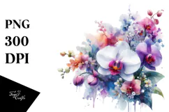 Vibrant Orchid Abstract PNG Product Image 1