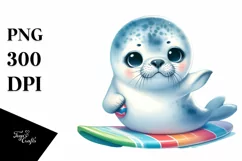 Colorful Small Baby Ringed Seal | Clipart Product Image 3