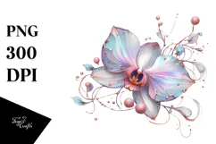 Abstract Orchid Made of PNG Product Image 1