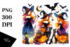 Vibrant Witch Halloween | Sublimation | Clipart. Product Image 1