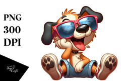 Goofy Dog with Oversized Sunglasses, Trending on Artstation Product Image 1
