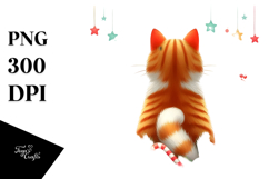 Vibrant Cat Christmas PNG Product Image 1
