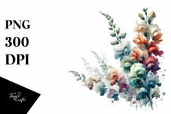 Abstract Watercolor Snapdragon | Sublimation | Clipart Product Image 1