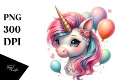 Cute Baby Unicorn with Cool Haircut Clipart Product Image 3