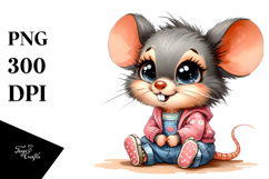 Baby Mouse Big Eyes | Sublimation | Clipart. Product Image 1
