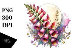 Watercolor Splash Stained Foxglove Product Image 1