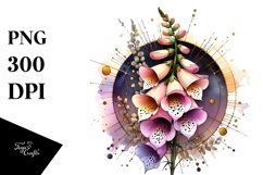Watercolor Splash Stained Foxglove Product Image 1