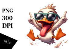 Goofy Duck with Sunglasses PNG Product Image 1