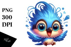 Smiling Blue Jay | Sublimation,Clipart Product Image 1