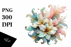 Pastel Azalea in with Gold, Transparent PNG Product Image 1