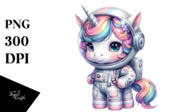 Cosmic Baby Unicorn PNG Product Image 1
