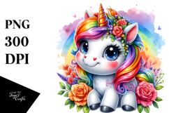 Cute Baby Unicorn PNG Product Image 1