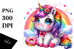 Cute Baby Unicorn PNG Product Image 1