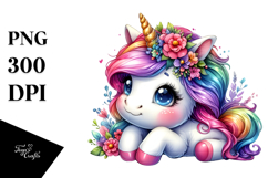 Cute Baby Unicorn PNG Product Image 1