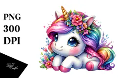 Cute Baby Unicorn PNG Product Image 1