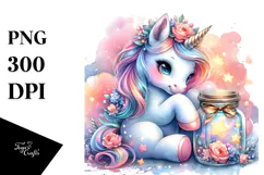 Magical Baby Unicorn PNG Product Image 1