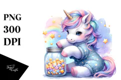 Magical Baby Unicorn PNG Product Image 1
