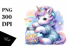 Magical Baby Unicorn PNG Product Image 1