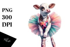 Artistic Baby Cow PNG Product Image 3