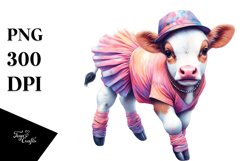Artistic Baby Cow PNG Product Image 3