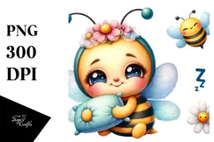 Smiling Baby Bee PNG Product Image 1