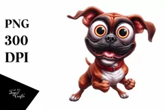Colorful Watercolor Cute Funny Boxer Clipart Product Image 1