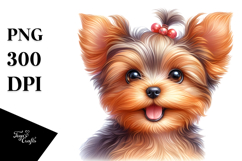 Cute Happy Baby Yorkipoo with Big Eyes PNG Product Image 1