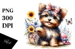 Cute Happy Baby Yorkipoo with Big Eyes PNG Product Image 1