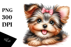 Cute Happy Baby Yorkipoo with Big Eyes PNG Product Image 1