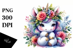 Running Baby Unicorn PNG Product Image 1