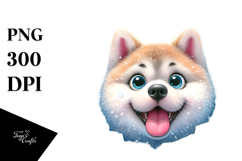 Crazy Akita Ice Forest | Sublimation | Clipart. Product Image 1