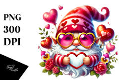 Winking Valentines Gnome PNG Product Image 1