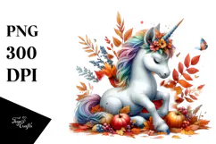 Cozy Baby Unicorn PNG Product Image 1