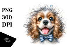 Happy Cocker Spaniel Baby, Watercolor PNG Product Image 1