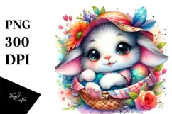 Crazy Cute Baby Bunny PNG Product Image 1