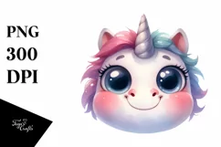 Funny Baby Face Unicorn PNG Product Image 3