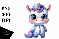 Funny Baby Face Unicorn PNG Product Image 3