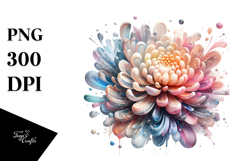 Glossy Chrysanthemum Abstract PNG Product Image 1